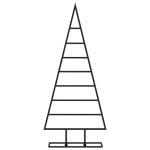 Kerstdecoratie kerstboom 125 cm metaal zwart