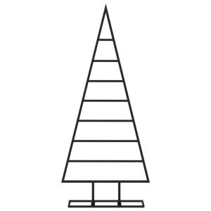 Kerstdecoratie kerstboom 125 cm metaal zwart