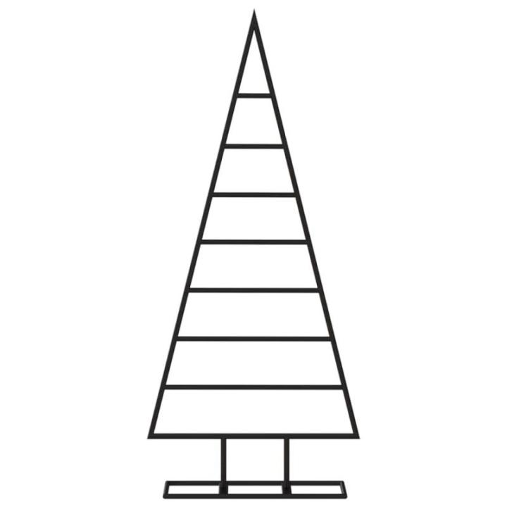 Kerstdecoratie kerstboom 125 cm metaal zwart