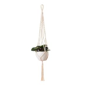 Großformatige Betriebsaufhänger Korb Handgemachte Seil Töpfe Halter Feinhanfseil Net Blumentopfpflanze Lanyard (Color : Navy Blue)