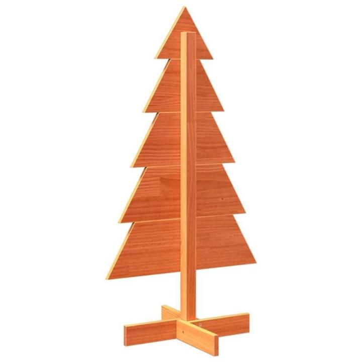 Weihnachtsbaum Weihnachtsdeko Weihnachtsdekoration Baum Weihnachtsdekoration zum Schmücken Wachsbraun 100cm Massivholz KieferWachsbraun