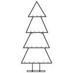 Metall Weihnachtsbaum für Dekorationen Tannenbaum Deko Weihnachtsbaum Tanne Metallbaum Weihnachtsdekorationen Weihnachtsdeko, Indoor und Outdoor,Schwarz 90 cm