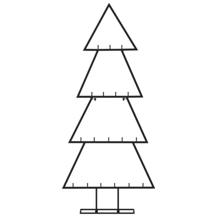 Metall Weihnachtsbaum für Dekorationen Tannenbaum Deko Weihnachtsbaum Tanne Metallbaum Weihnachtsdekorationen Weihnachtsdeko, Indoor und Outdoor,Schwarz 90 cm