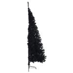 Kunstkerstboom met standaard, 180 cm hoog, kunstdennenboom, kerstdecoratie, kunstboom, hoge pvc en staal, zwart