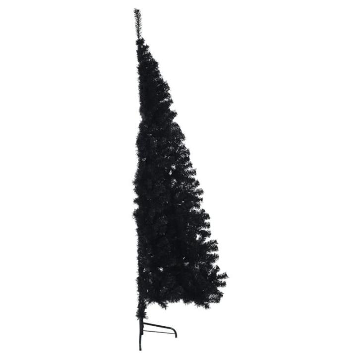Kunstkerstboom met standaard, 180 cm hoog, kunstdennenboom, kerstdecoratie, kunstboom, hoge pvc en staal, zwart