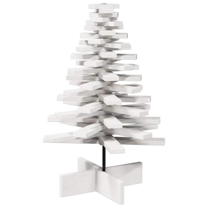 Weihnachtsbaum, Tannenbaum Holz zum Schmücken, Christbaum Holzbaum DIY Weihnachten Dekoration, Dekobaum Weihnachtsdeko, Weiß 80cm Massivholz Kiefer