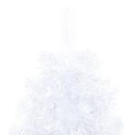 Künstlicher Halb-Weihnachtsbaum Beleuchtung Kugeln Weiß 240 cmWeiß und Golden
