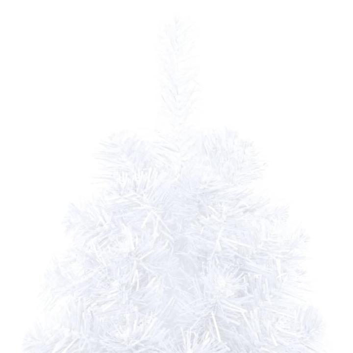 Künstlicher Halb-Weihnachtsbaum Beleuchtung Kugeln Weiß 240 cmWeiß und Golden