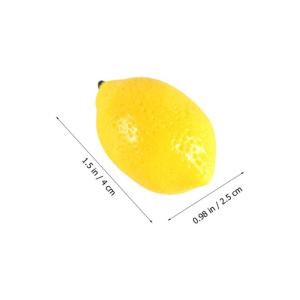 12 STK Mini-zitronenimitat Tropisches Fruchtdekor Partydekorationen Künstliche Frucht Künstliche Zitronen Klein Realistische Zitrone Gefälscht Miniatur-Zitrone Yellow PVC