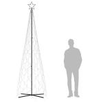 LED Weihnachtsbaum Kegelform Tannenbaum Lichterbaum Weihnachtsdeko Stern Beleuchtung Außen Beleuchtet Lichterkette Blau 500 LEDs 100x300cm