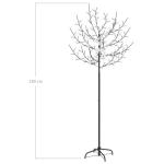 LED Weihnachtsbaum Lichterbaum Weihnachten Christbaum für Außenbereich geeignet 200 LEDs Blau-Weißes Licht Kirschblüten 180 cm