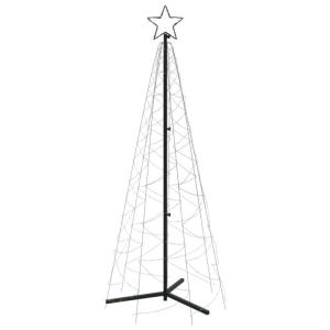 Mobili Weihnachtsbaum mit farbigem Kegel, 200 LEDs, 70 x 180 cm, Weihnachtsdekoration, Weihnachtsbaum, künstlicher Weihnachtsbaum, dünner Ständer