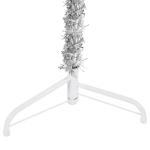 Künstlicher Weihnachtsbaum Silber 180 cm Höhe PVC-Material Halb-Weihnachtsbaum Platzsparend Wand Christbaum Innen- und Außenbereich Wirtschaftliche Weihnachtsdekoration Festlich
