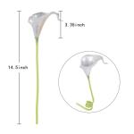 Künstliche Calla-Lilien aus Silber, 24 Stück, silberfarbene Blumen für selbstgemachte Hochzeitssträuße, Tafelaufsätze, Brautparty, Party, Zuhause, Blumenarrangement, Dekorati