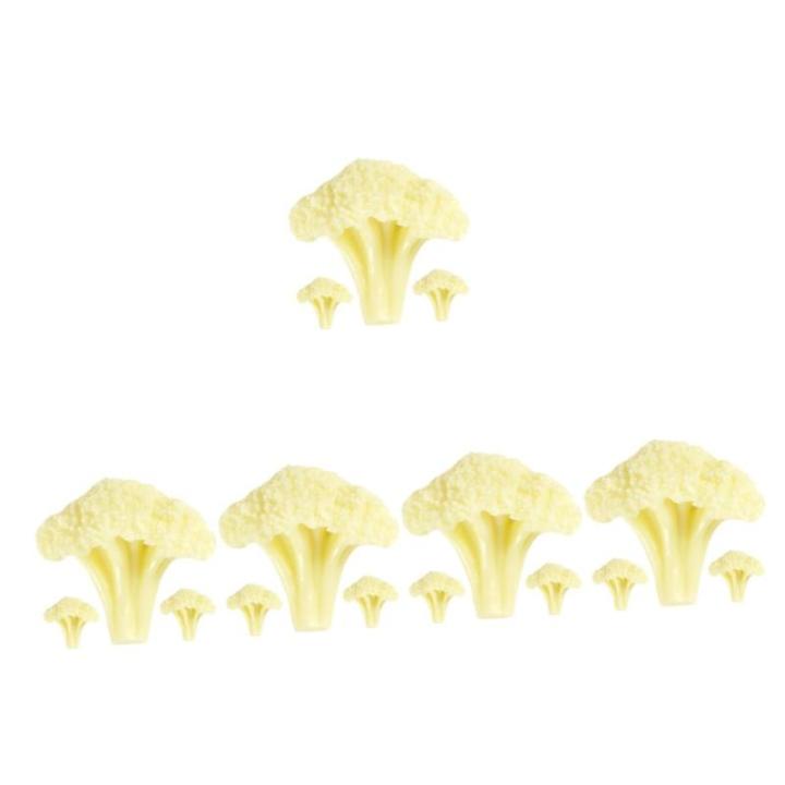 5 Sätze Blumenkohl Modell Gemüse Display Dekoration Gemüse Modelle Gefälschte Obst Dekoration Restaurant Blumenkohl Requisiten Grün Dekor Künstliche Blumen 3 Stück * 5
