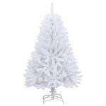 Tannenbaum Kunstbaum mit PVC-Spitzen, Weihnachtsdeko Dekobaum für Innen Außen Künstlicher Weihnachtsbaum Klappbar mit Ständer Weiß 150 cm