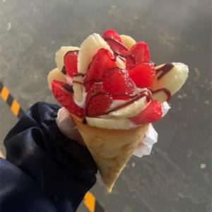 Simulation Crepes Modell Hand Dessert Gefälschte Lebensmittel Obst Japan Requisiten Rolle Pfannkuchen Restaurant Fenster Display-2