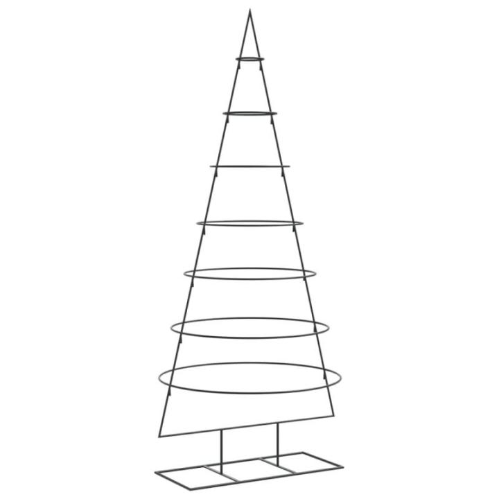Kerstdecoratie kerstboom 180 cm metaal zwart, kerstboom, kerst decoratie, nep kerstboom, kerstdecoratie, kunst kerstboom, duurzame kerstboom