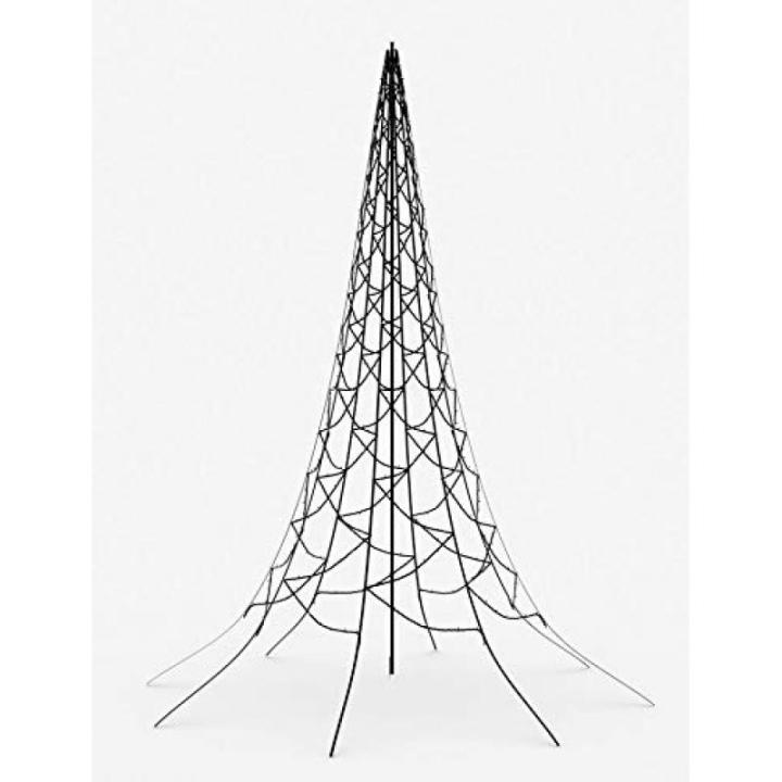 Led-kerstboom voor buiten, 4 meter, 640 leds, inclusief mast, warm wit