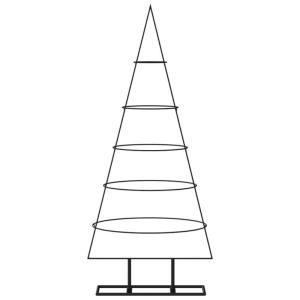 Kerstdecoratie kerstboom 125 cm metaal zwart