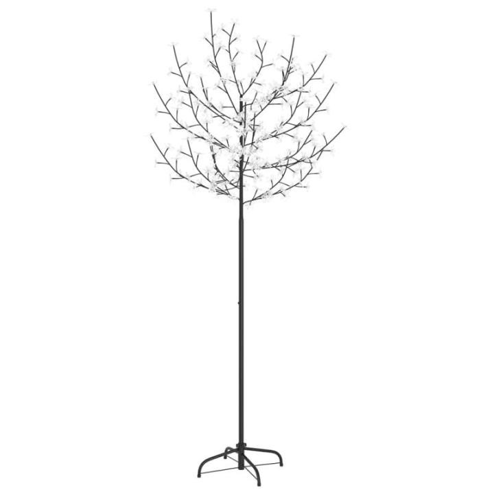 LED Weihnachtsbaum Lichterbaum Weihnachten Christbaum für Außenbereich geeignet 200 LEDs Blau-Weißes Licht Kirschblüten 180 cm