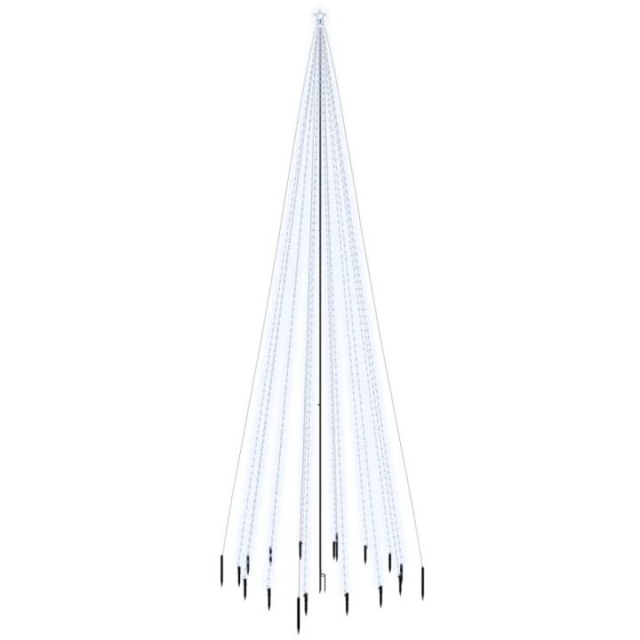 Led-kerstboom met haringen, koudwit, 1134 leds, 800 cm
