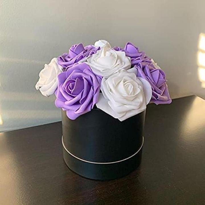Kunstrozen, kunstrozen, schuim, rozen, bloemen, hoofd voor doe-het-zelf, bruiloft, bruid, boeketten, tafellay-outs, feest, thuis, decoraties (wit)