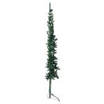 Künstlicher Weihnachtsbaum Grün 240 cm Höhe PVC-Material Halb-Weihnachtsbaum Platzsparend Wand Christbaum Innen- und Außenbereich Wirtschaftliche Weihnachtsdekoration Festliche
