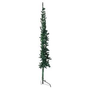 Künstlicher Weihnachtsbaum Grün 240 cm Höhe PVC-Material Halb-Weihnachtsbaum Platzsparend Wand Christbaum Innen- und Außenbereich Wirtschaftliche Weihnachtsdekoration Festliche