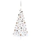 Künstlicher Halb-Weihnachtsbaum Beleuchtung Kugeln Weiß 210 cmWeiß und Rose