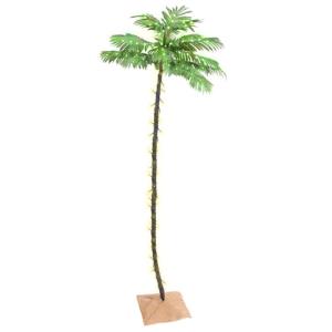 Künstliche Palme mit 192 LEDs Dekobaum Kunstbaum Deko für Weihnachten, Party, Hochzeit, Garten, Balkon Warmweiß 300 cm