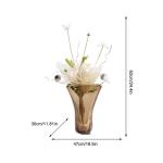 Kunstblumen Künstliche Blumenarrangements für den Innenbereich – handgefertigte Glasvase mit lebendigen Kunstpflanzen für Wohnzimmer, Hotel, Heimdekoration für jeden Anlass