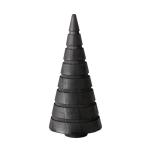 Houten decoratieve dennenbomen set van 3 15 cm om neer te zetten - zwart - kerstboomfiguur van grenen voor winterdecoratie - kerstboomdecoratie standaard tafeldecoratie raamdecorat