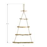 Houten boom, kerstboom, dennenboom, wanddecoratie, hangdecoratie om te versieren, knutselen, voor doe-het-zelf adventskalender, Kerstmis, advent (natuur - 60 cm)