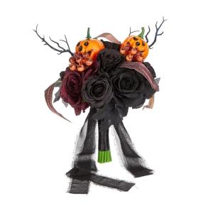 Hochzeitssträuße Schwarze Sträuße Künstliche Blumen für Brautjungfern