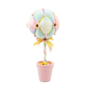Cotton Candy Land Formschnittball, klein, Pastellfarben, in rosa Topf