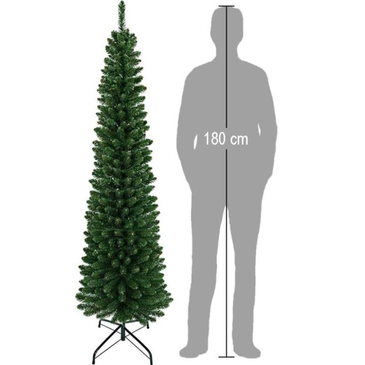 Künstlicher Weihnachtsbaum schlank schmal dünn - Christbaum platzsparend 180 cm