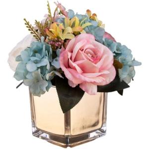 Kunstblumen Künstliche Blume, künstliche Seidenblume, Ornament, quadratische Vase, künstliche Blume, Bonsai, verwendet für die Dekoration des Wohnzimmers, Heimbüros für jeden