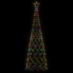 Mobili Weihnachtsbaum mit farbigem Kegel, 500 LEDs, 100 x 300 cm, Weihnachtsdekoration, Weihnachtsbaum, künstlicher Weihnachtsbaum, dünner Ständer