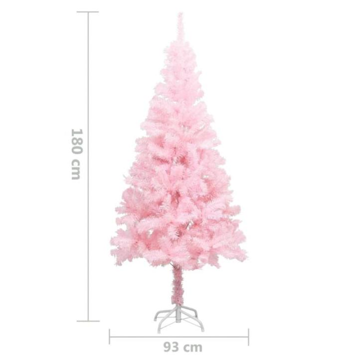 Künstlicher Weihnachtsbaum mit Ständer Christbaum Tannenbaum Kunstbaum Weihnachten Künstlicher Weihnachtsbaum Weihnachtsdeko Rosa 180 cm PVC
