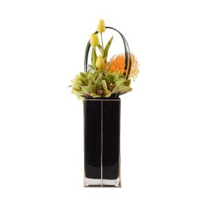 Kunstblumen Künstliche Pflanzen, Kunstblumen-Blumenarrangement in Vase, modernes künstliches Blumensträuße-Set, Seidenblumen im Topf für Zuhause/Büro für jeden Anlass