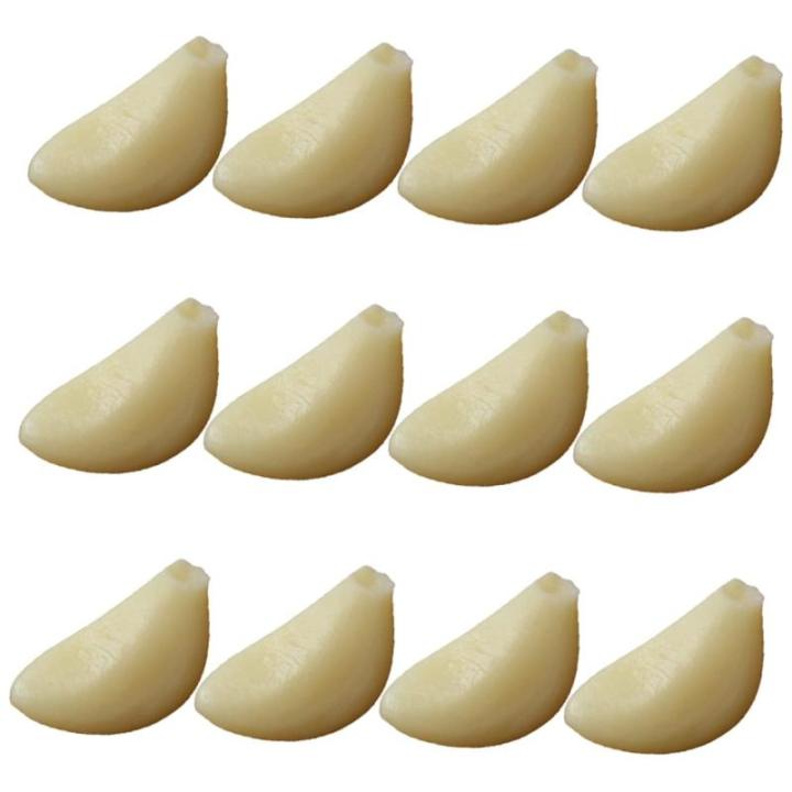 2 Sätze Simulierter Knoblauch Gefälschte Knoblauchflocken Gefälschter Knoblauch Küchendekoartikel Simulierte Knoblauchzehen Realistisches Gemüse Knoblauchflocken-dekor 12 Stü