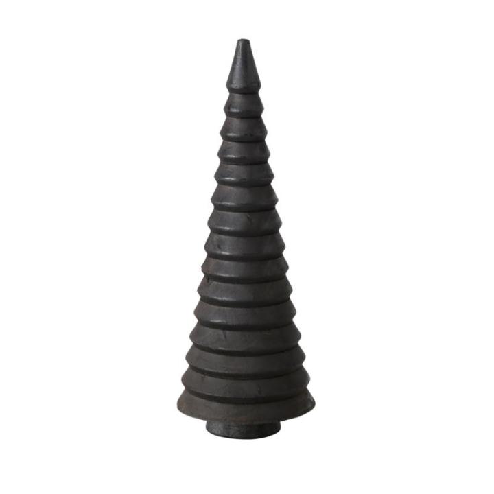 Houten decoratieve dennenbomen set van 3 15 cm om neer te zetten - zwart - kerstboomfiguur van grenen voor winterdecoratie - kerstboomdecoratie standaard tafeldecoratie raamdecorat