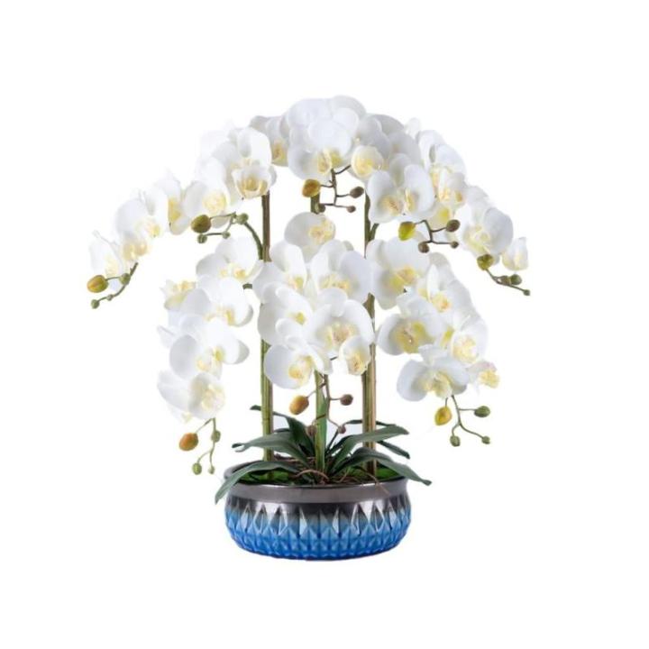 Kunstblumen Künstliche Blumen, Ochiden, Pflanzen, künstliche Orchidee im Topf, Phalaenopsis-Arrangement, Blumen, Pflanzen, Bonsai-Tischdekoration für jeden Anlass