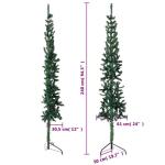 Künstlicher Weihnachtsbaum Grün 240 cm Höhe PVC-Material Halb-Weihnachtsbaum Platzsparend Wand Christbaum Innen- und Außenbereich Wirtschaftliche Weihnachtsdekoration Festliche
