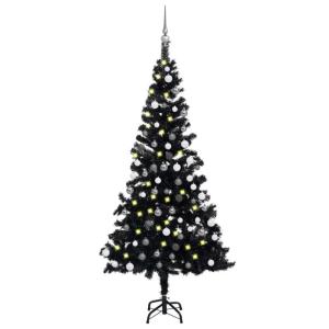 Wiederverwendbar Künstlicher Weihnachtsbaum Beleuchtung und Kugeln 180 cm H Christmas Tree Tannenbaum Weihnachtsdeko Christbaum Kunstbaum Halloween Weihnachtsbaum PVC und Stahl Sc
