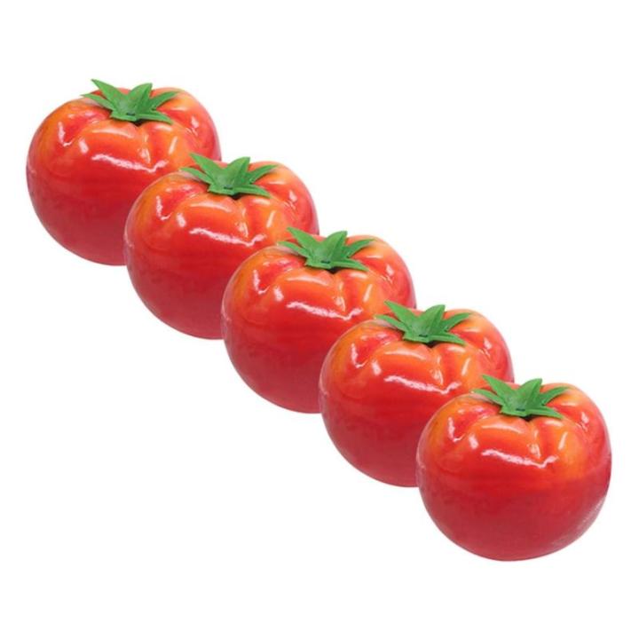 4 Sätze Nachahmung Tomate Vasenfüller Aus Künstlichen Früchten Lebensechtes Fruchtmodell Tischdekoration Küchentomaten-Requisite Realistisches Gemüsemodell Schaum Rot 5 Stüc