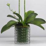 Kunstblumen Künstliche Blumen-Bonsai mit Vase, künstliche Orchidee, Phalaenopsis-Blumen, dekorativ, Zimmerpflanzen, realistische Anordnung für jeden Anlass