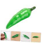 32St simuliertes Gemüse wohnraumdeko The Green Werbeprop für Paprika Kunstgemüsemodell Simulation Requisiten grün lebendige Pfeffermodelle falscher Chili Bauernhausdekore Schau
