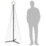LED kerstboom kerstboom lichtboom kerstdecoratie verlichting buiten verlicht lichtketting outdoor kegelvorm warm wit 200 leds 70x180 cm